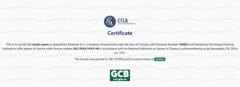 Starda Casino licence